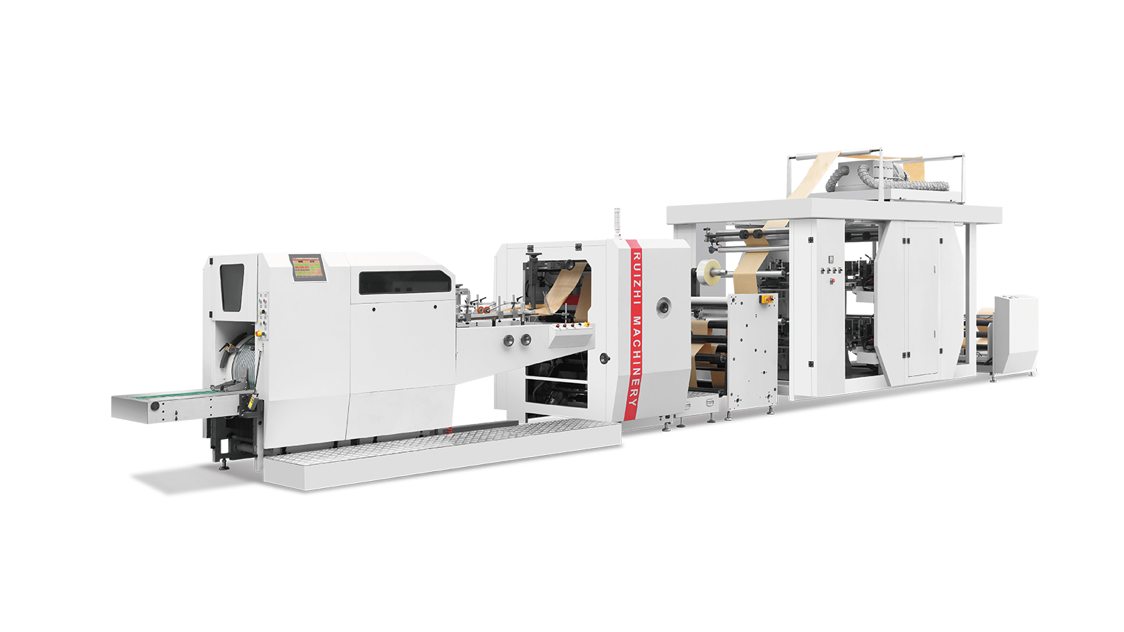 銳志機械RZJD-350全自動尖底紙袋機連體印刷機(帶貼標)