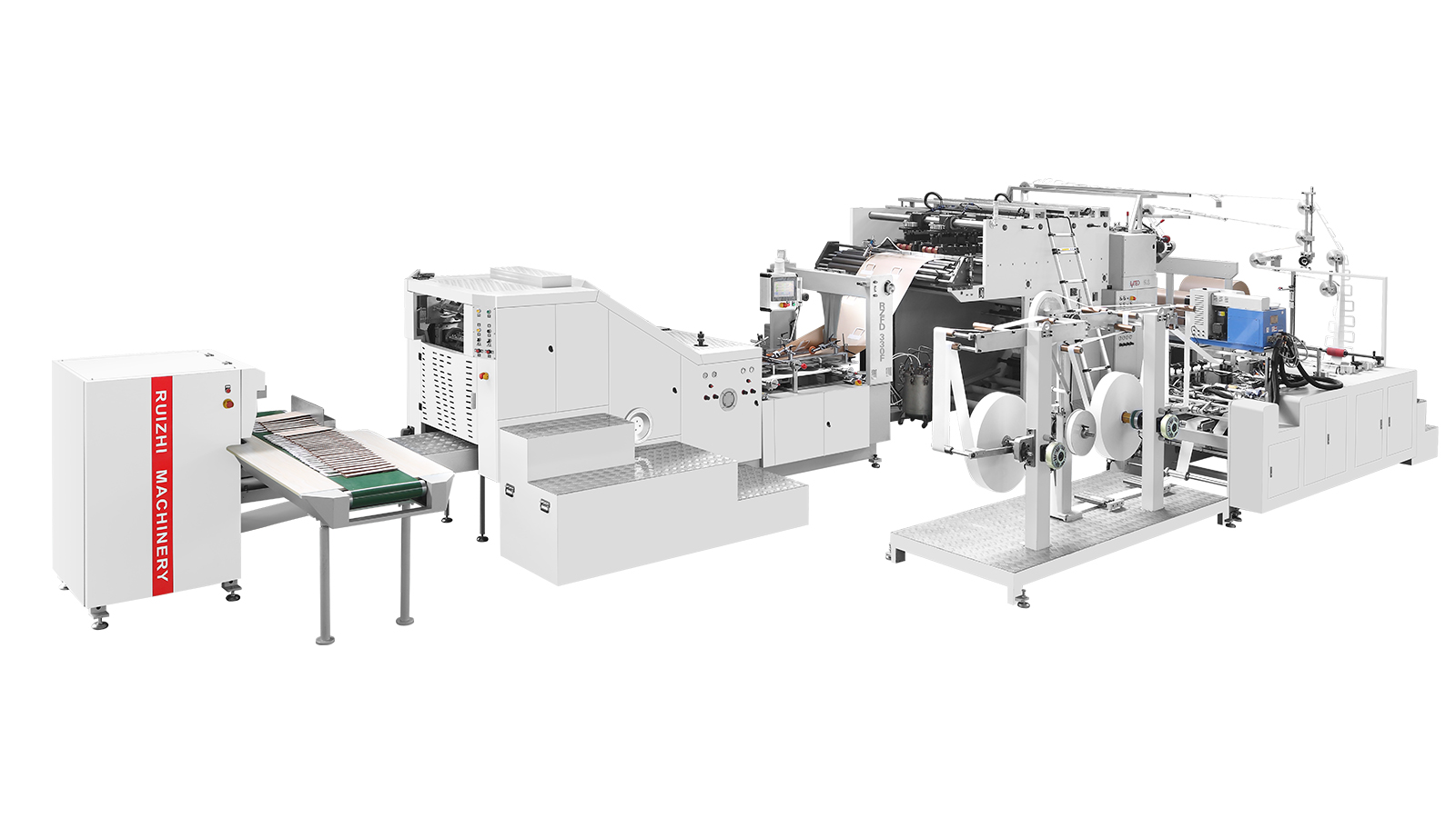 銳志機械RZFD-330F全自動方底扁繩手提紙袋機:助力環(huán)保解決方案